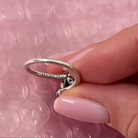 Pandora Authentic Jewelry Silver CZ Dazzling Daisies Ring - Picture 5 of 6